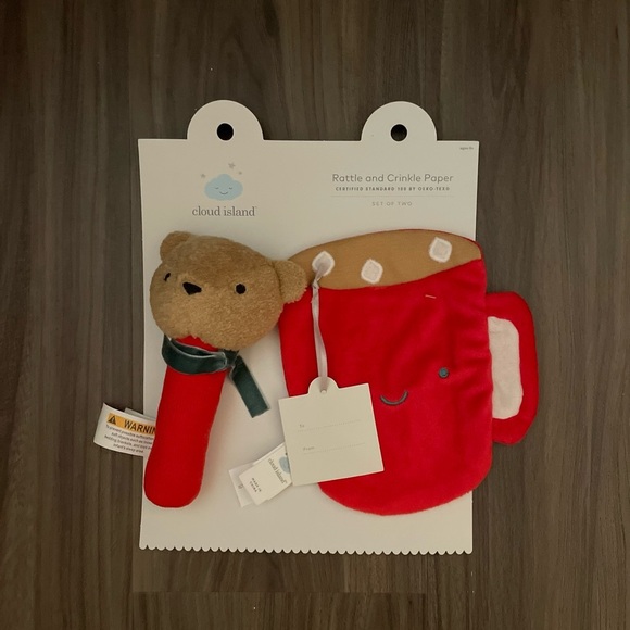 Cloud Island Rattle and Crinkle Paper Set - Red - Picture 2 of 2